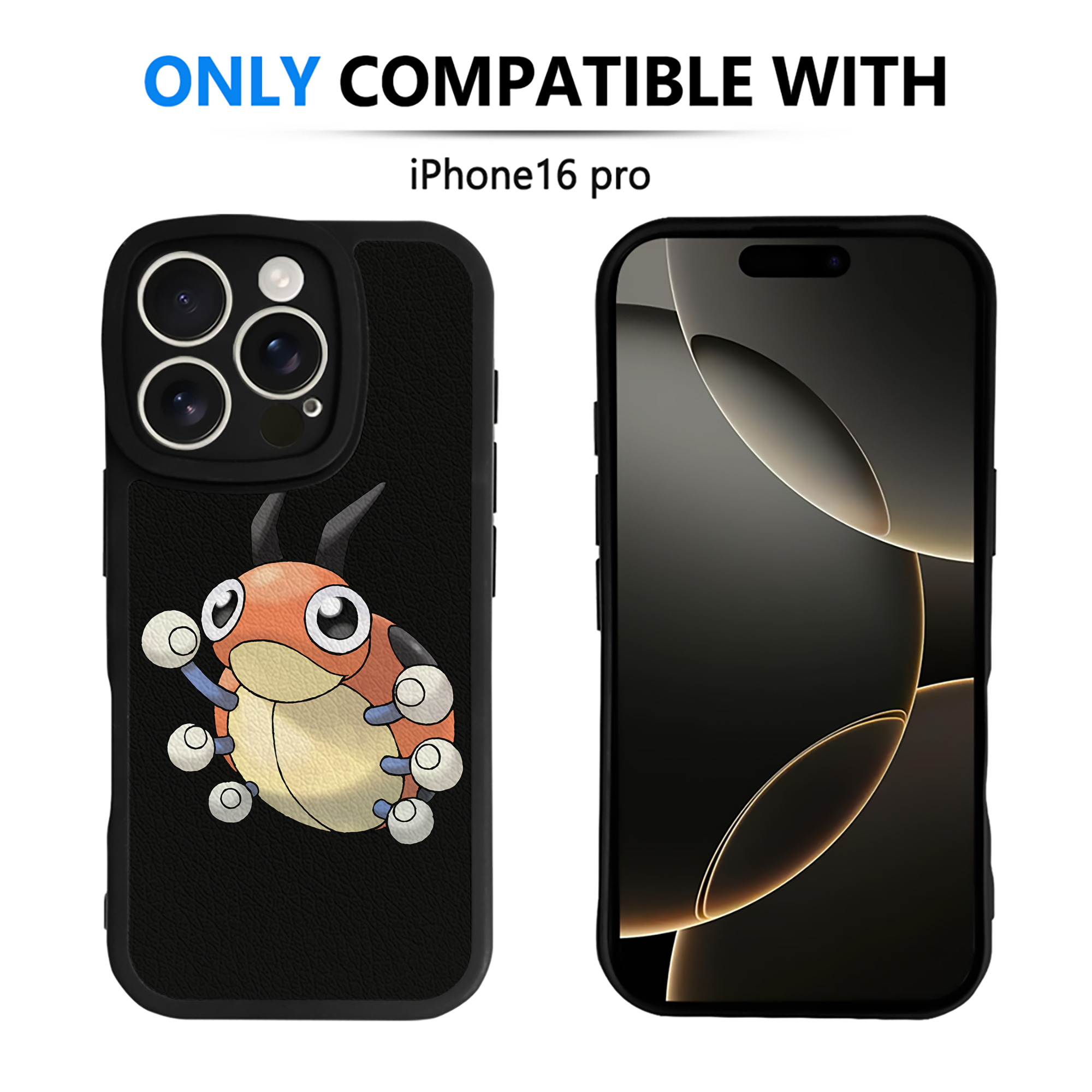（画像用） ポケットモンスター Pokémon 【iPhone 16シリーズ対応】シリコンスマホケース（レザー調） 材質：シリコン